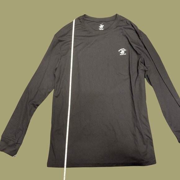 Beverly Hills Polo Club Black Long Sleeve Thermal Top – Size L | Streetwear - Picture 6 of 8